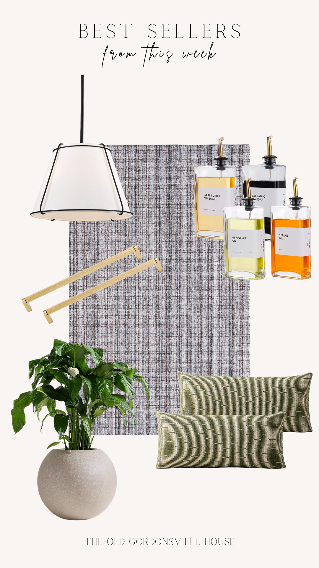 This week's best sellers 
 
rug, pendant, lighting, dispensers, oil, cabinet hardware, pulls, planter, lumbar pillow, Amazon, Wayfair, Crate & Barrel, CB2, neutral, modern, home decor 

 #LTKHome