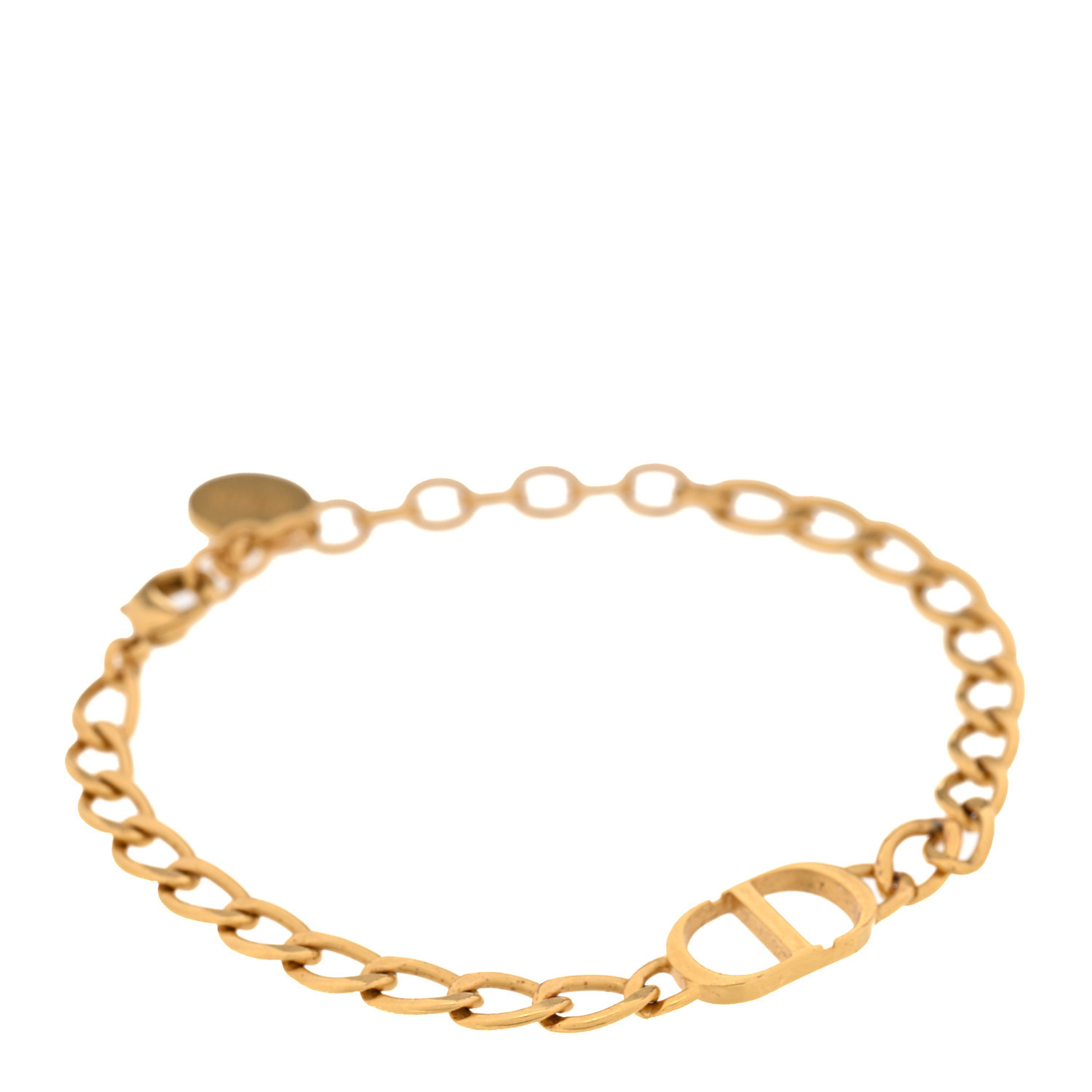 Metal Petit CD Chain Bracelet Gold | FASHIONPHILE (US)