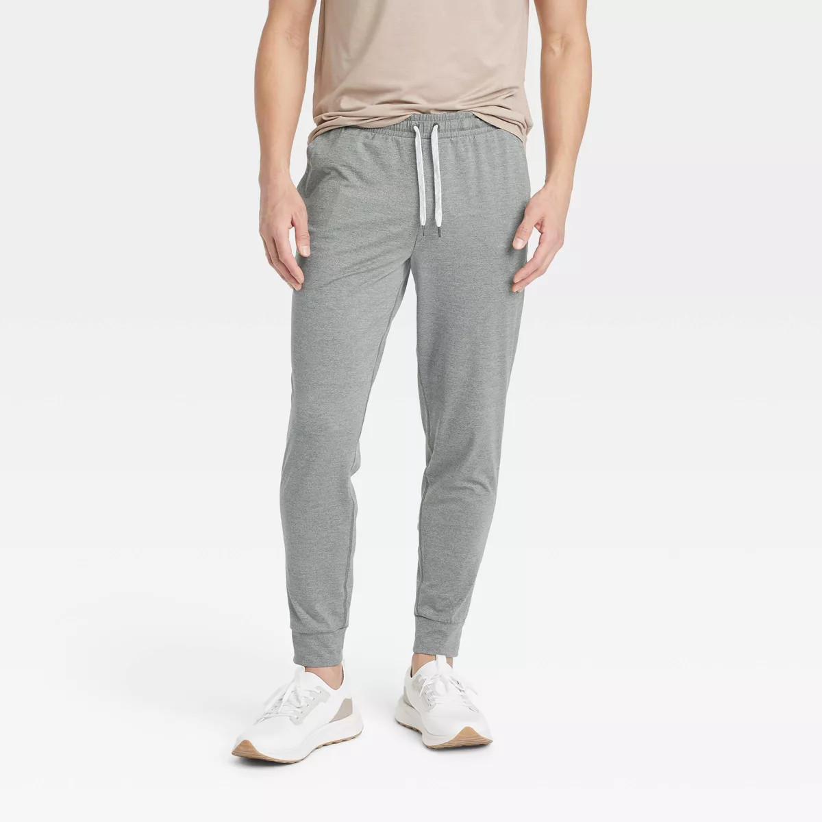 Men's Soft Stretch Jogger Pants - All In Motion™ Black S: Fit, Moisture Wicking, UPF 50+ | Target