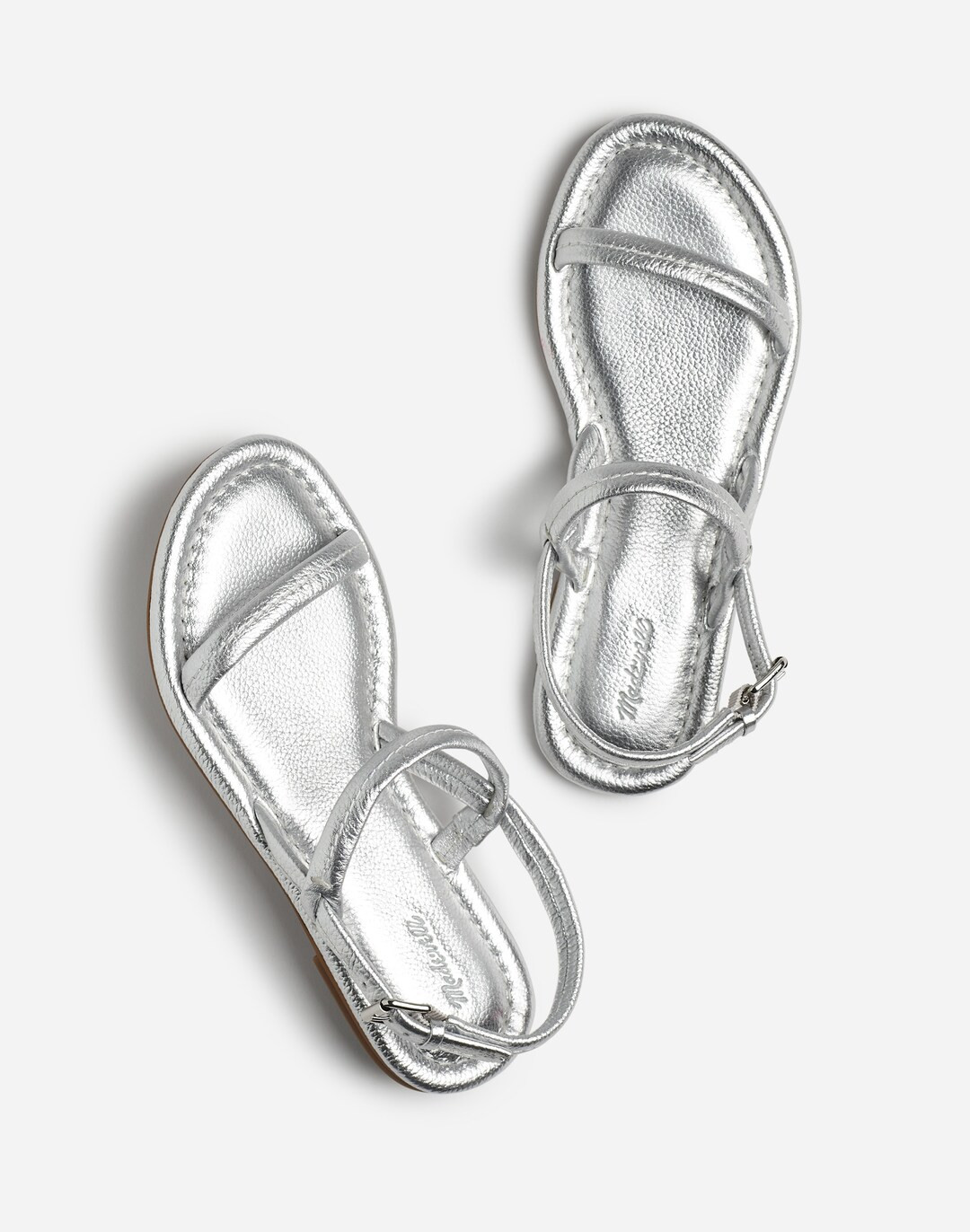 The Janine Slingback Sandal in Metallic Leather | Madewell