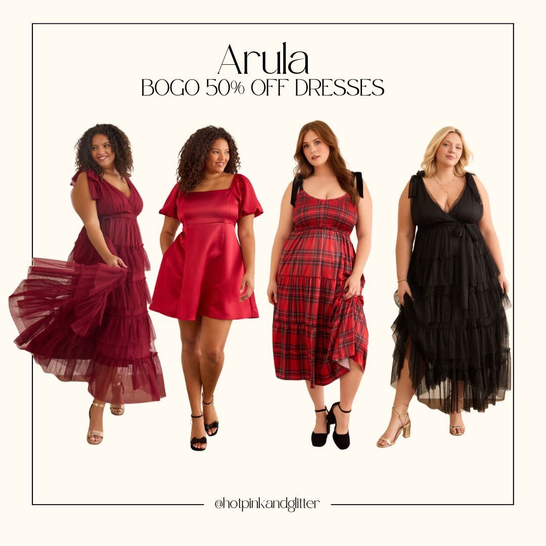 Arula black friday deals: BOGO 50% off plus size dresses.  

 #LTKCyberWeek #LTKHoliday #LTKPlusSize