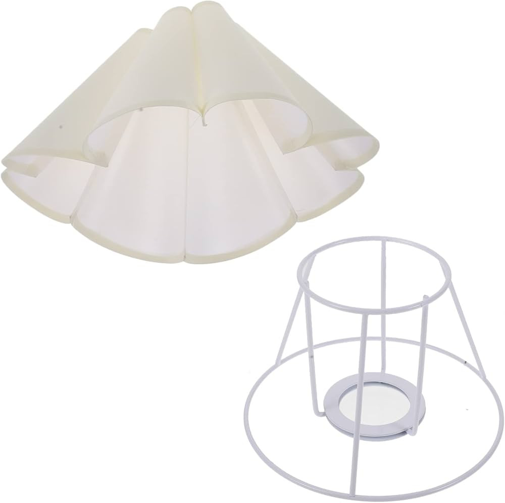 Minkissy Vintage Decor Petal Lampshade Cloth Lampshade Light Cover Chandelier Lamp Shades for E27... | Amazon (US)