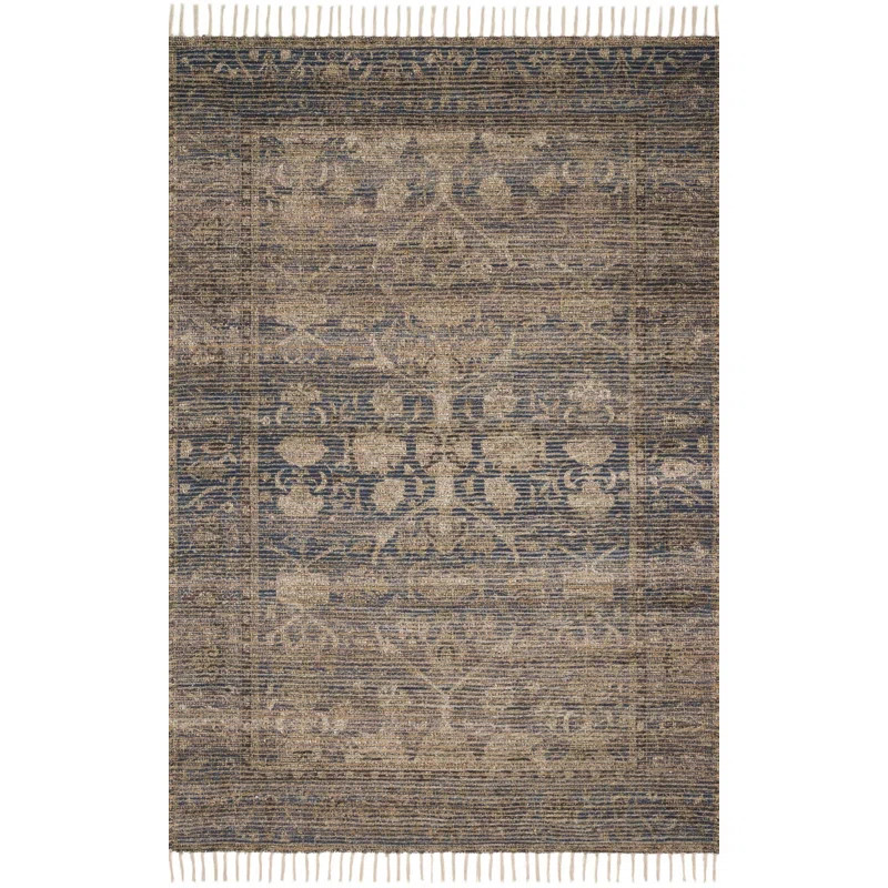 Cornelia Ikat Hand Knotted Indigo/Natural Area Rug | Wayfair North America