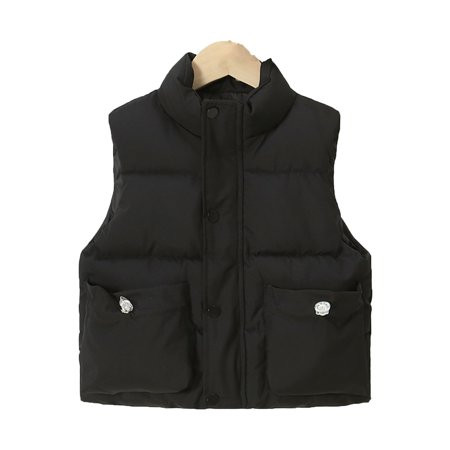 ZMHEGW Jackets for Kids Down Cotton Vest Autumn and Winter Stand Up Collar Cotton Vest and Wear Warm Vest Toddler Jacket | Walmart (US)