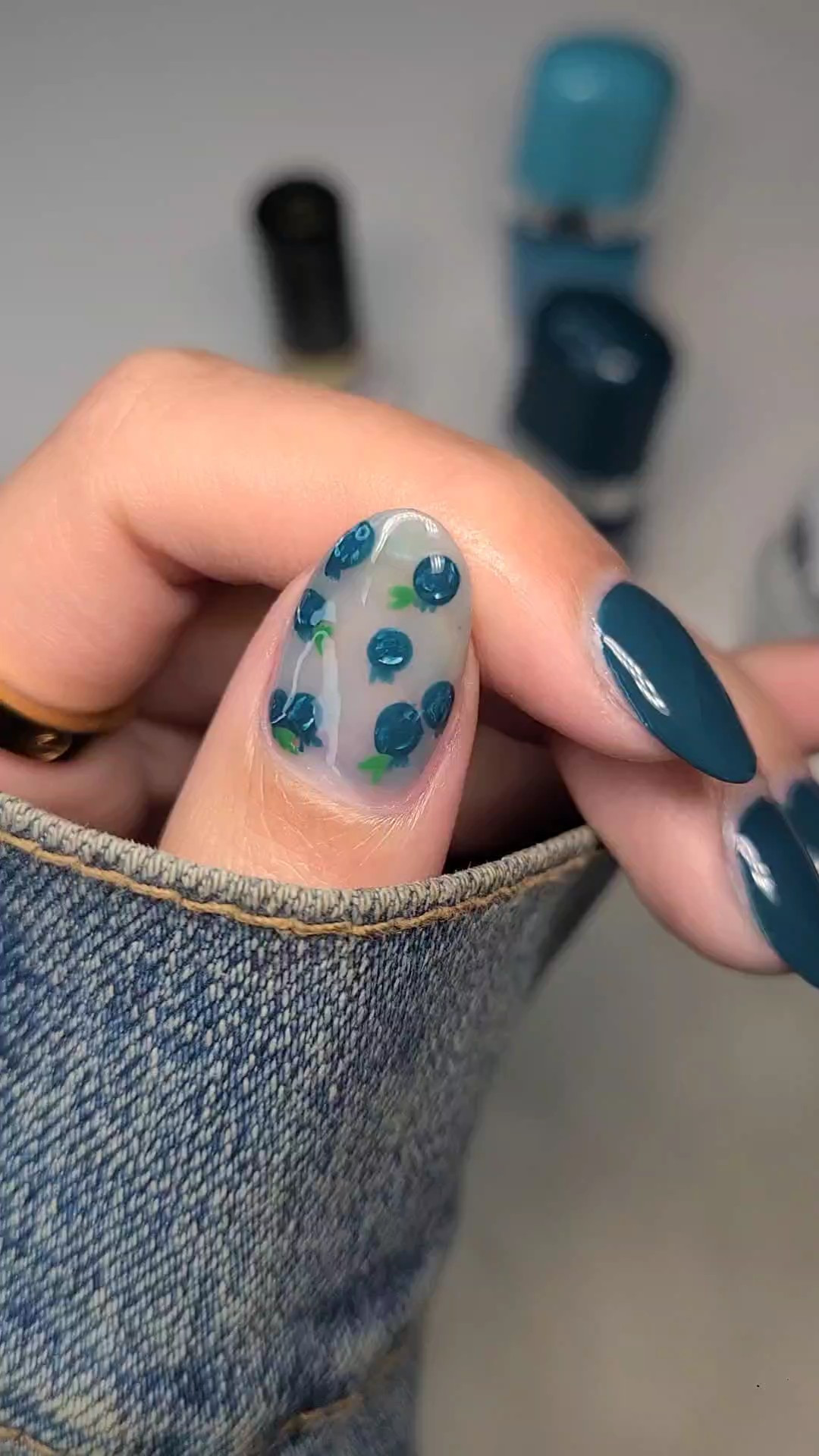 Jelly blueberry nails 🫐💙✨️#nails 

#LTKVideo #LTKbeauty #LTKstyletip