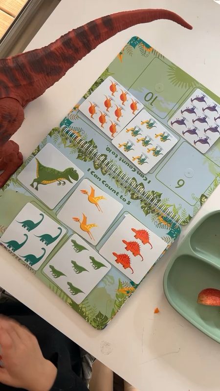 Love this preschool dinosaur busy book - perfect for 3-5 year olds and learning numbers, counting, matching, etc! My only complaint is assembling the Velcro stickers for each page is time consuming 

#LTKkids #LTKsalealert #LTKfamily
