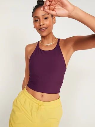 Light Support PowerSoft Longline Sports Bra for Women | Old Navy (US)