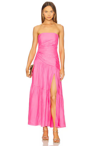 Yumi Kim Katrina Dress in Pink Linen from Revolve.com | Revolve Clothing (Global)