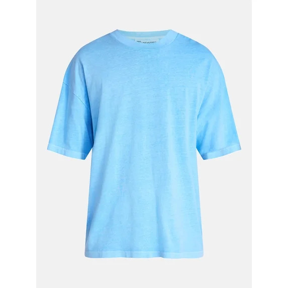 No Boundaries Men's Oversized Boxy Tee with Short Sleeves, XS-4XLT | Walmart (US)