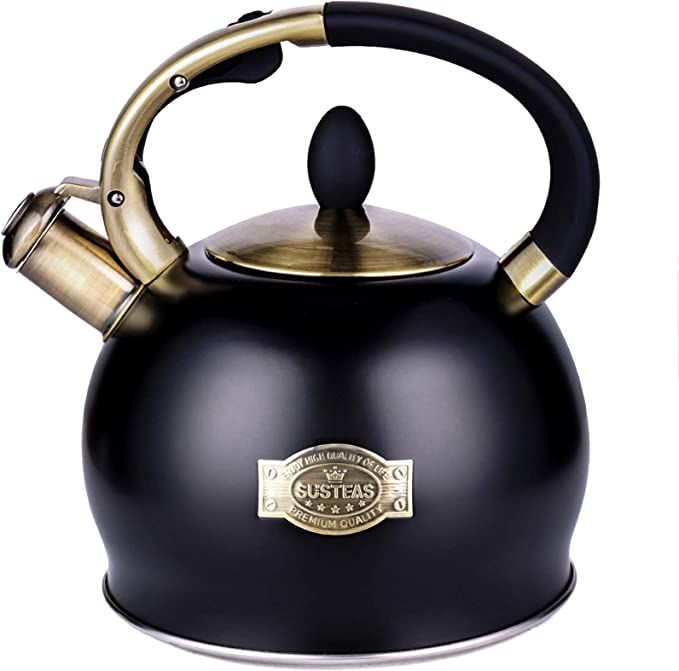 SUSTEAS Stove Top Whistling Tea Kettle-Surgical Stainless Steel Teakettle Teapot with Cool Touch ... | Amazon (US)
