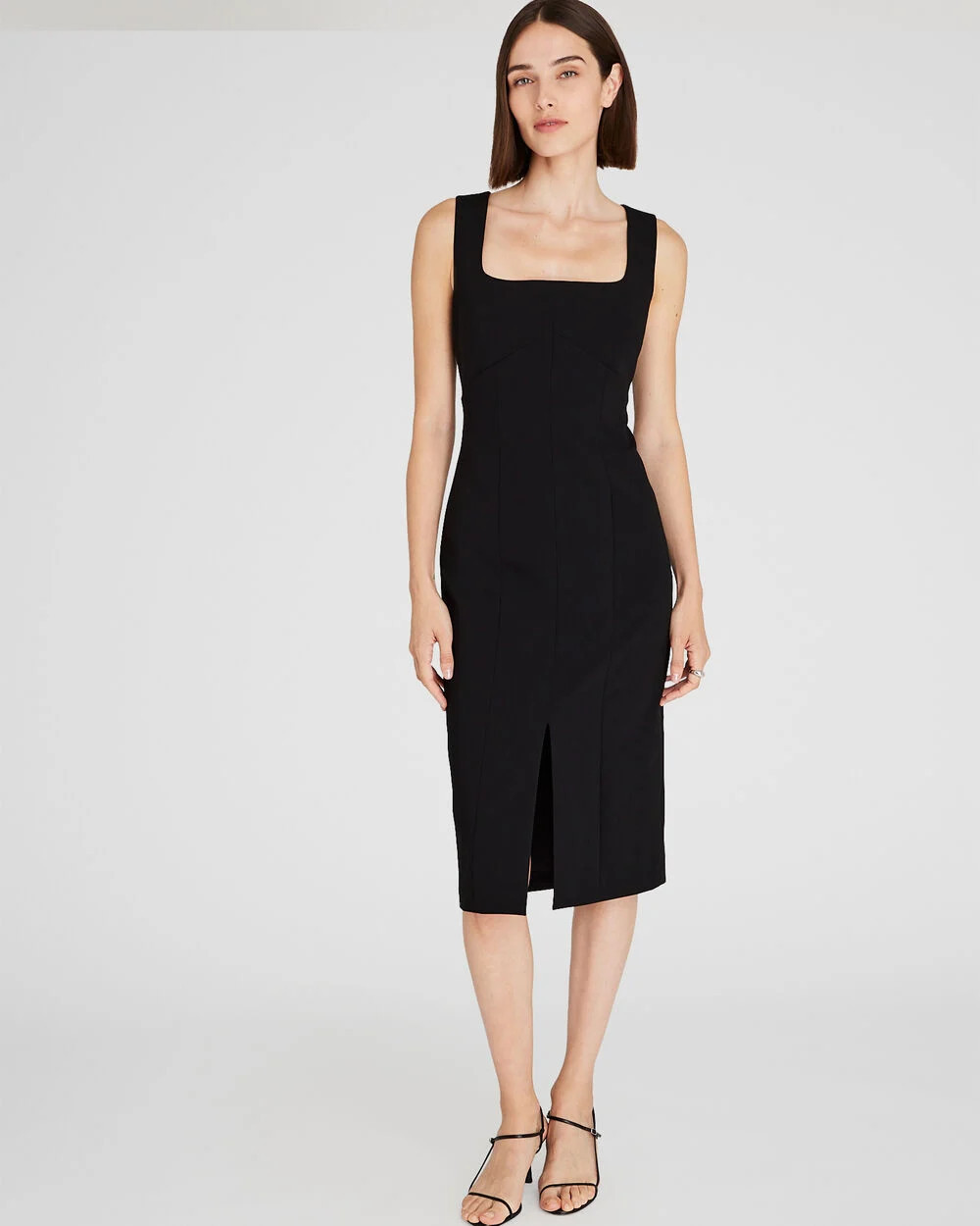 Fitted Crepe Midi Dress | Club Monaco (Global)