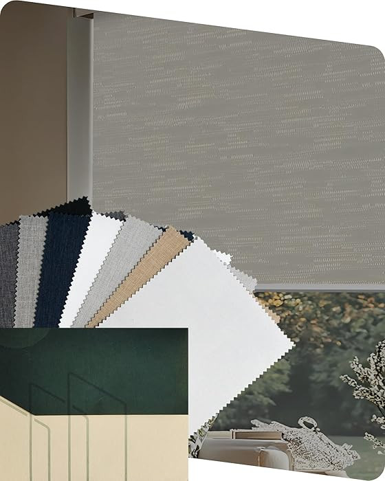 Yoolax Fabric Sample Blinds, Blackout Blinds Roller Shades, Shades for Windows, Fabric Sample (Mu... | Amazon (US)
