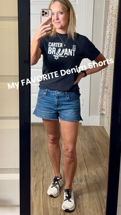 I’ve owned a lot of denim shorts over the years and these are my favorite by far. And it’s very convenient that they’re also the least expensive! They’re the softest denim and you can dress them up or dress them down.

#LTKootd #LTKOver40 #LTKmomlife