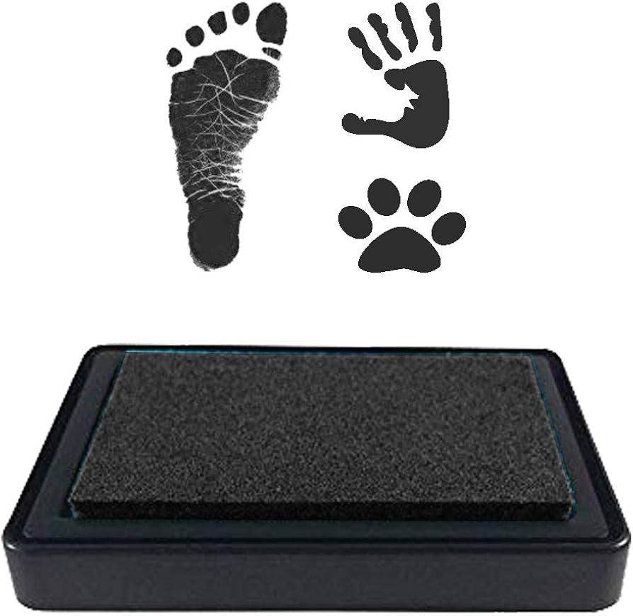 Baby Footprint Ink Pad, Handprint & Paw Print Stamp Pad for Keepsakes | Amazon (US)