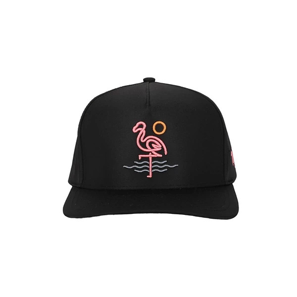 Men's Waggle Golf Flamingo Bay Golf Snapback Hat Black | Scheels