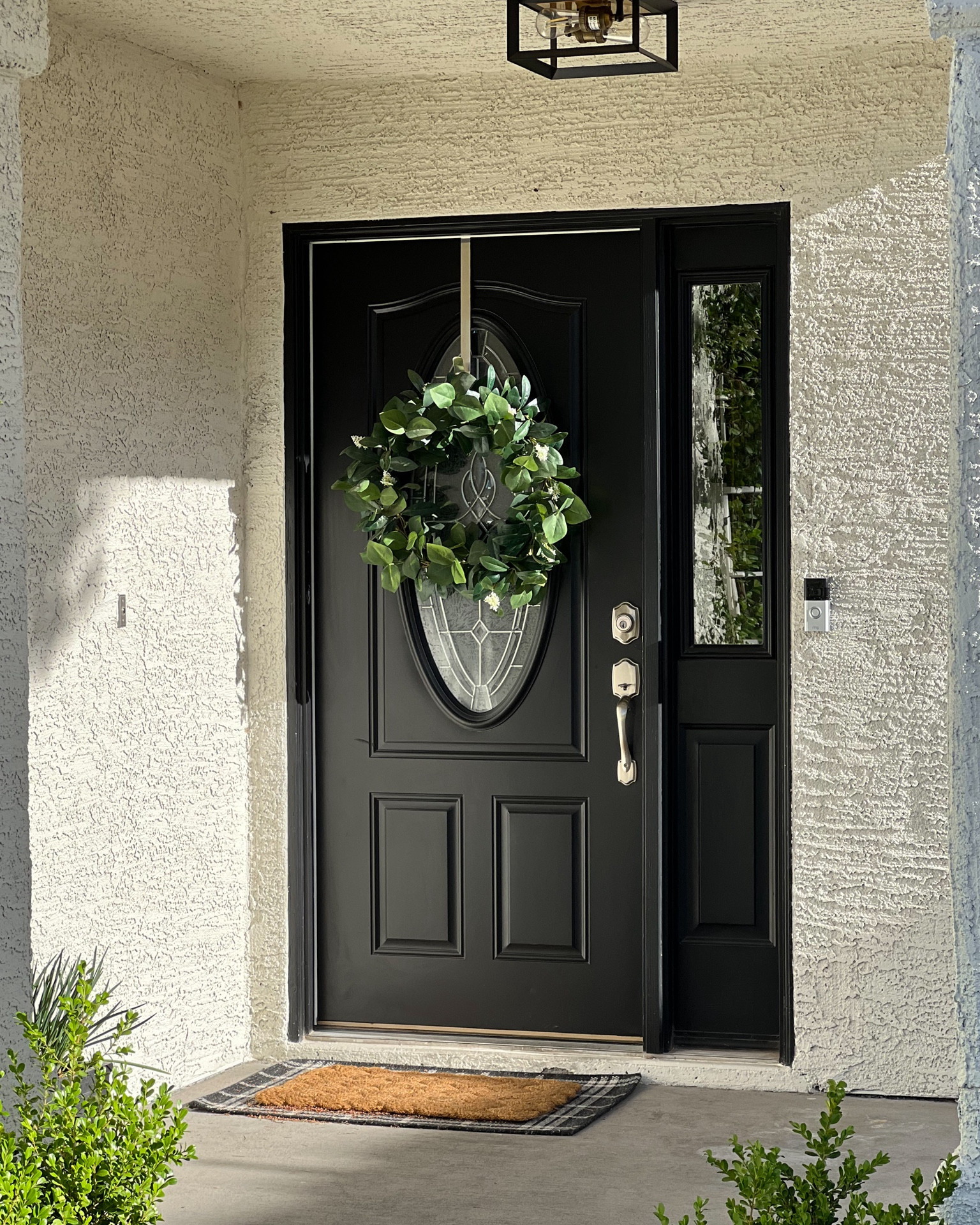 Front door. Front porch decor. Wreath, doormat, ring camera. Home decor. 

#LTKHome