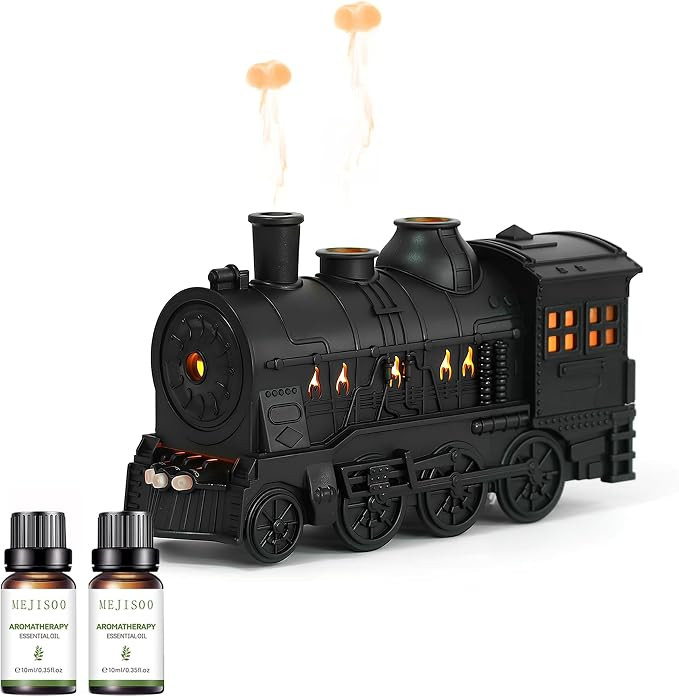 Retro Steam Train Essential Oil Diffuser Set with 2 Oils 300ml | Amazon (US)