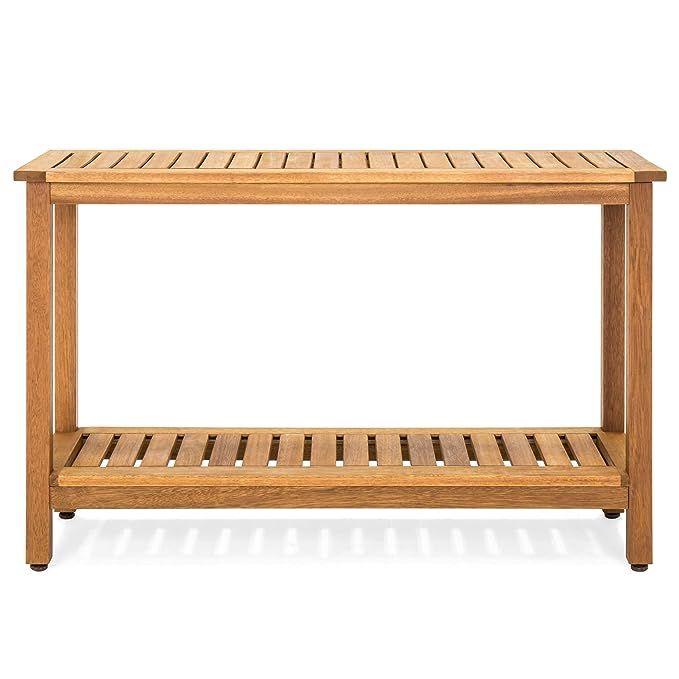 Best Choice Products 48in 2-Shelf Indoor Outdoor Multifunctional Eucalyptus Wood Buffet Bar Stora... | Amazon (US)