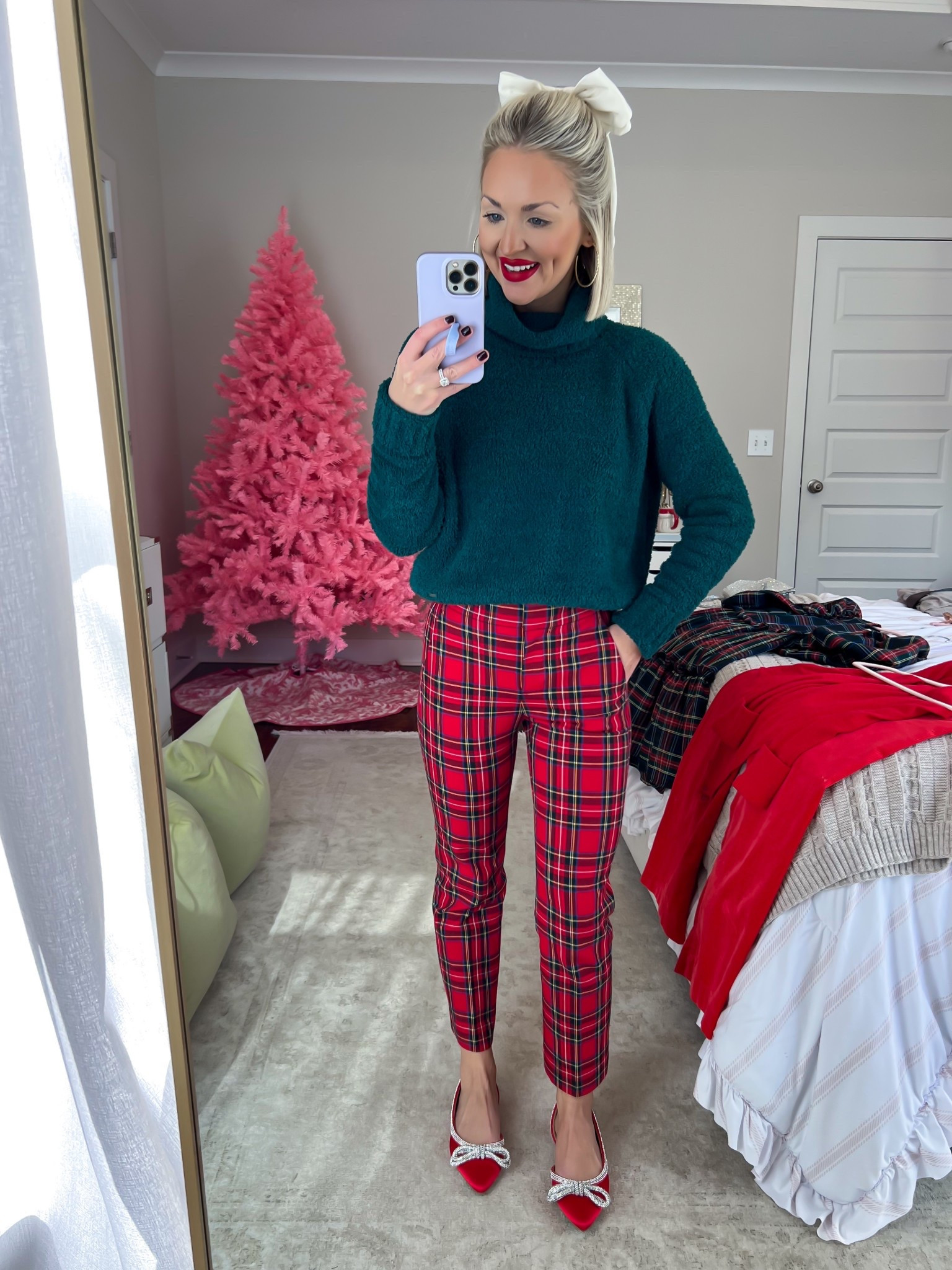 Tartan cropped straight pants / red plaid pants / Christmas plaid pants / holiday style 
Size: 00 petite (I’m a 24 and 5’2)

#LTKPetite #LTKHoliday #LTKCyberWeek
