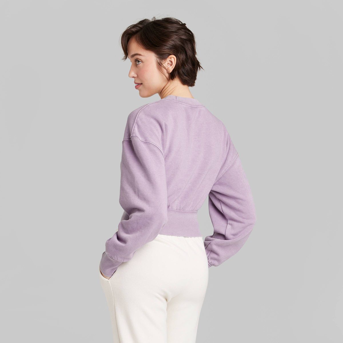Women's Cropped Crewneck Pullover Sweatshirt - Wild Fable™ | Target