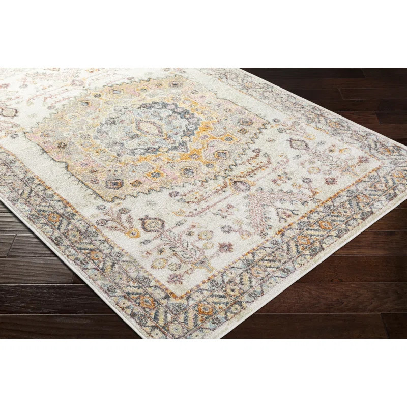 Jamieson Machine Woven / Power Loomed Performance Beige Rug | Wayfair North America