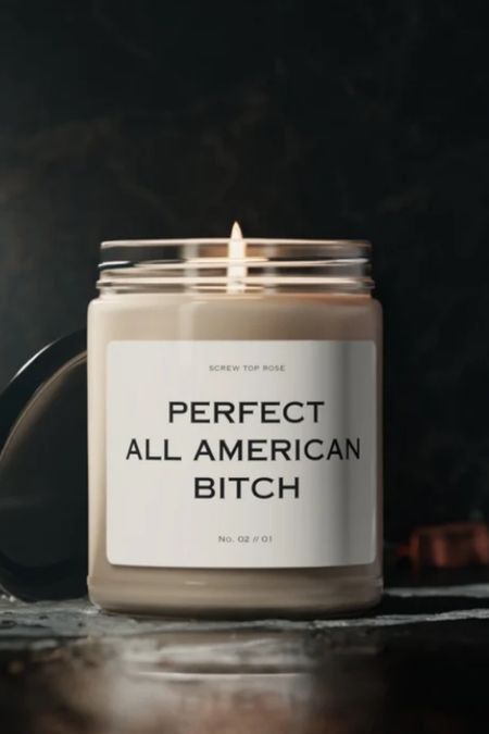 Perfect all American bitch, Olivia rodrigo candle, livie gifts, guts tour, teen gifts, teen holiday gifts, tween girl gifts, 

#LTKparties #LTKfindsunder50 #LTKGiftGuide