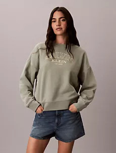Fleece Logo Graphic Relaxed Sweatshirt | Calvin Klein | Calvin Klein (US)