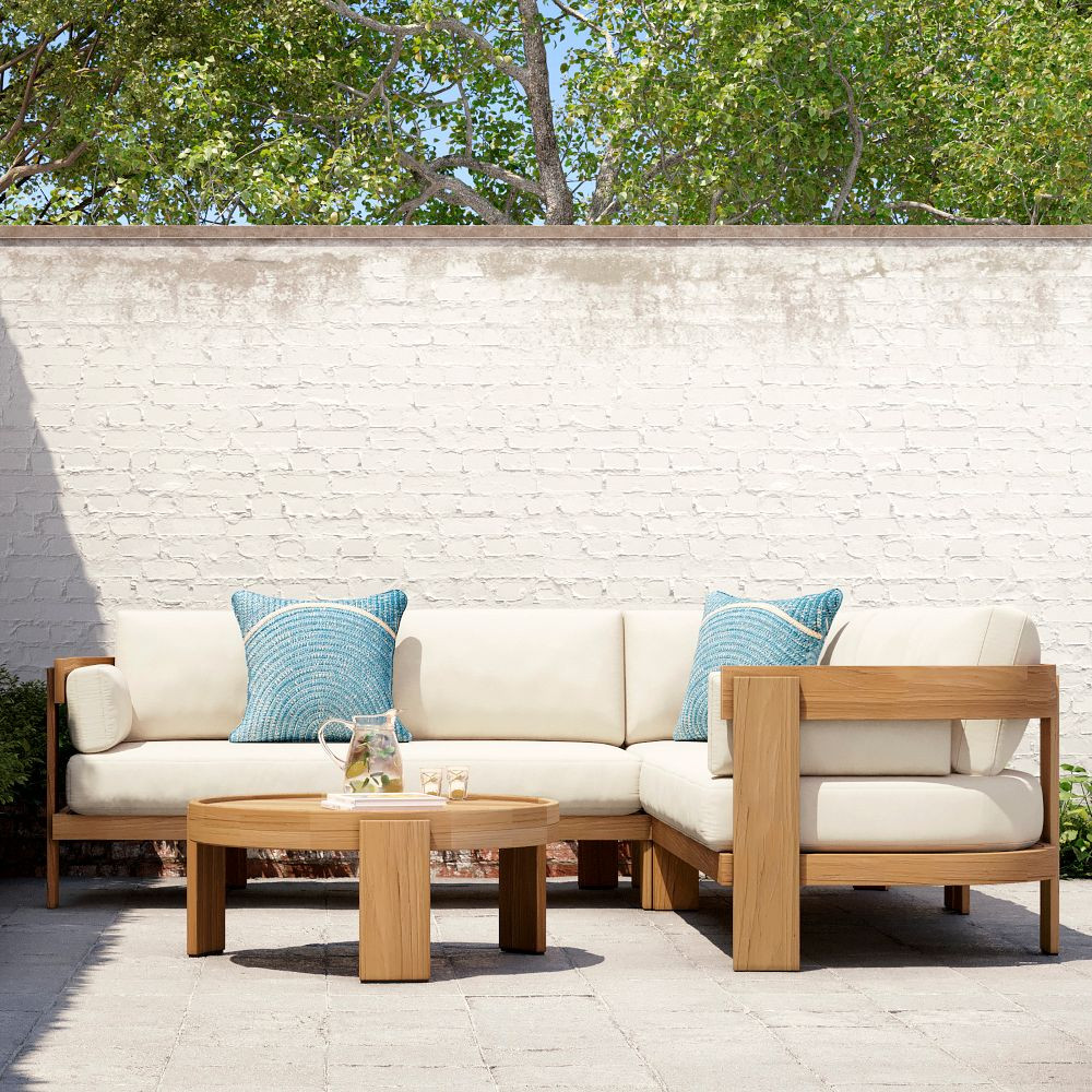 Monterey Outdoor 3-Piece L-Shaped Sectional (99.5") | West Elm (US)