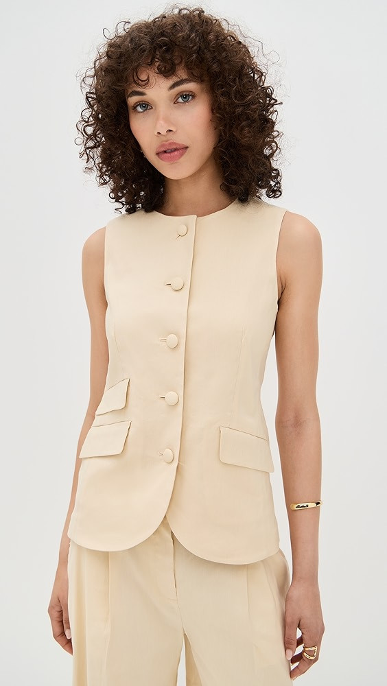 Slade Crew Linen Vest | Shopbop