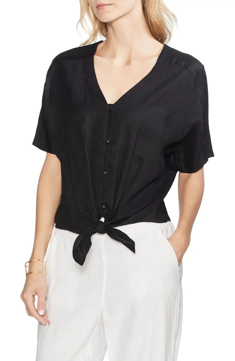 Tie Front Linen Top | Nordstrom