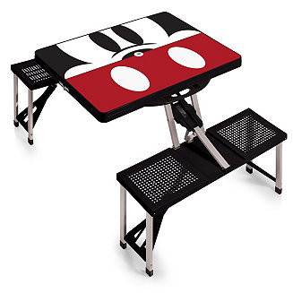 Mickey Mouse Silhouette Picnic Table Portable Folding Table with Seats | Macy's