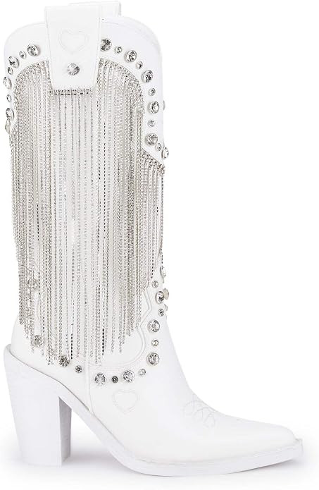 Dolls Kill Present Perfect Cowboy Boots by Sugar Thrillz - Vegan Leather Footwear With Rhinestone... | Amazon (US)