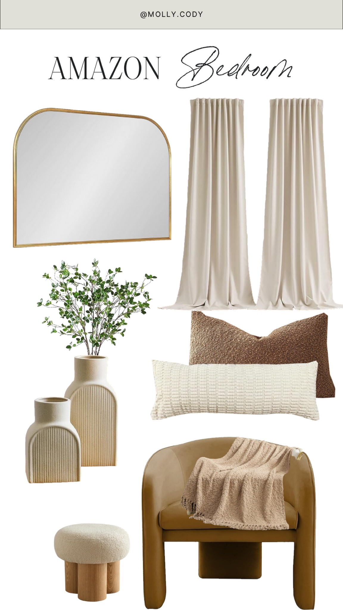 Neutral Amazon home finds from Amazon! 

Pillow cases, vases and greenery, cozy blanket, arched mirror, neutral beige curtains, accent chair 

#LTKSeasonal #LTKGiftGuide #LTKHome