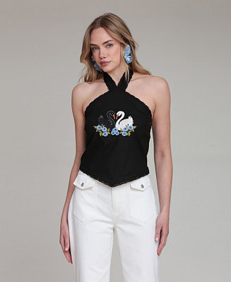 Women's Halter Tie-Neck Top | Macy's