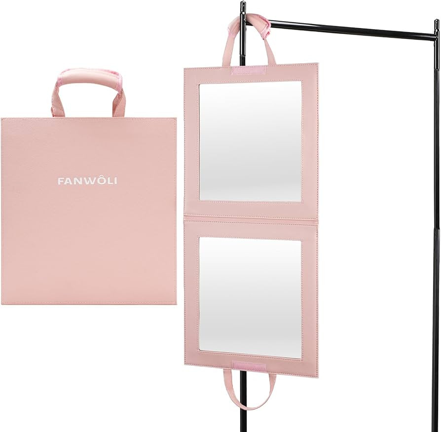 Fanwoli Hanging Mirror for Dance Bag with Garment Rack | Full-Body | Foldable & Portable | HD Ref... | Amazon (US)