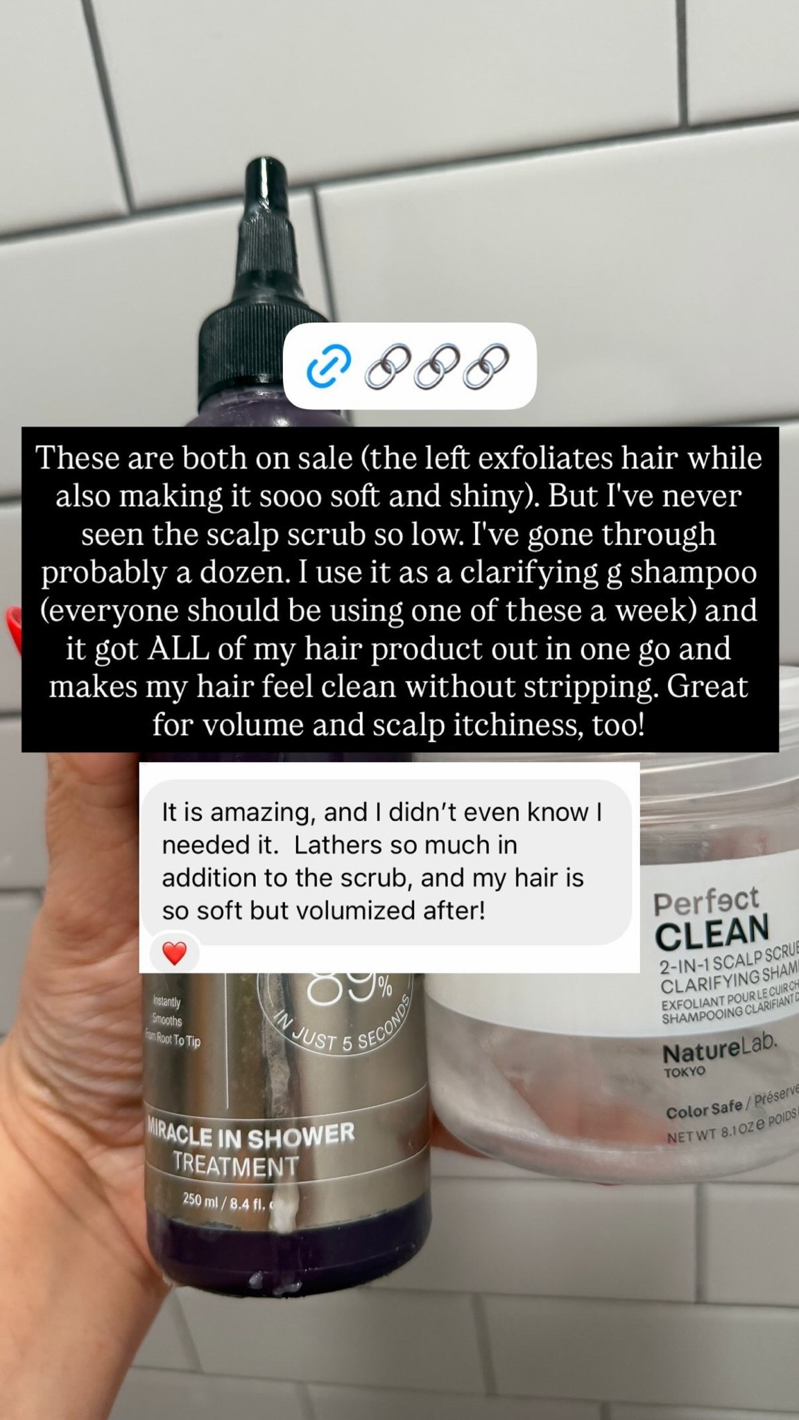 Two other hair care Prime Day favorites: This scalp exfoliant (20% off) and 2-in-1 scrub (🚨47% off; I have never seen it this low)!

The Dr. Groot Miracle In-Shower Treatment exfoliates your hair and scalp and leaves your hair soooo soft and shiny. And the Perfect Clean 2-in-1 Scalp Scrub & Clarifying Shampoo is AMAZING. I’m a regular repeat user of this. It gets hair product out in one wash and leaves your hair feeling clean but not dried-out, and it also is great for volume and relieving itchy scalp!

Last day of Prime Day Deals is today!

#LTKSaleAlert #LTKBeauty #LTKselfcare