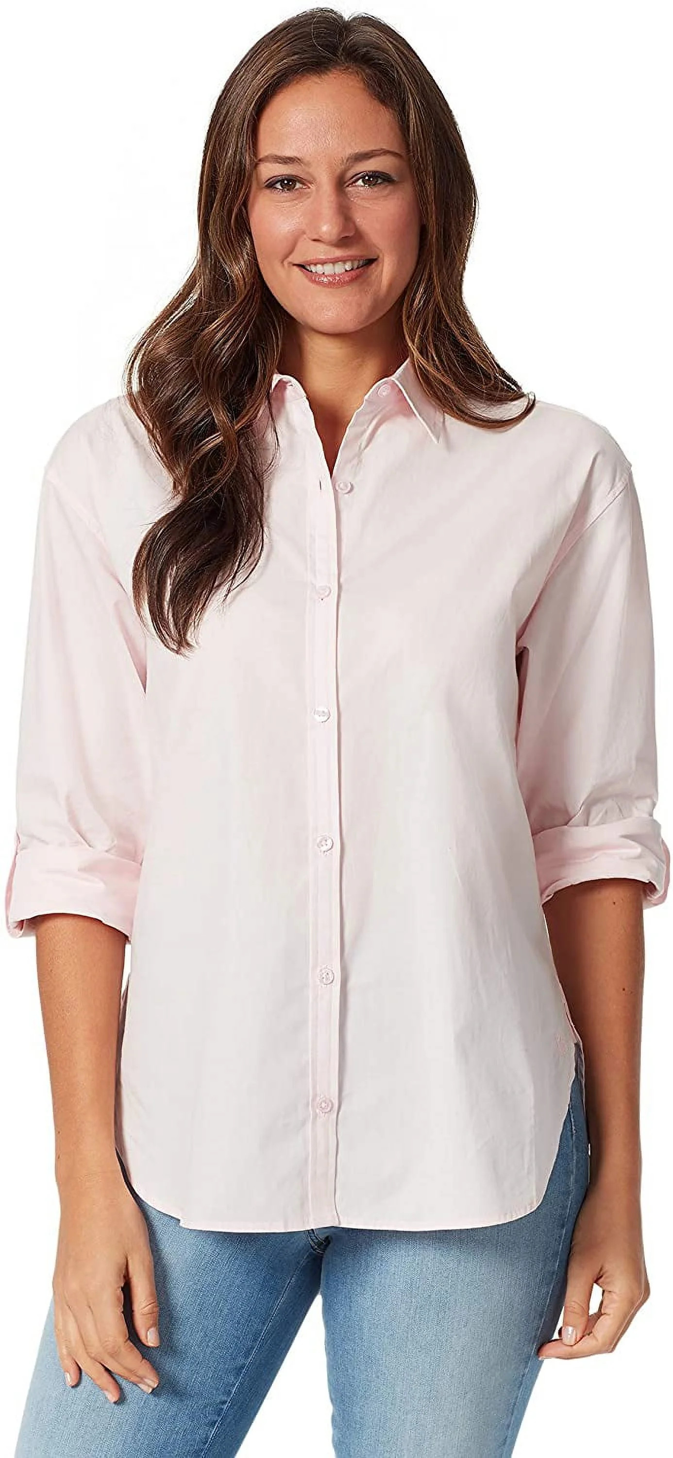 Gloria Vanderbilt Swan Series Women's Amanda Oversized Shirt, Sizes S-XXXL | Walmart (US)