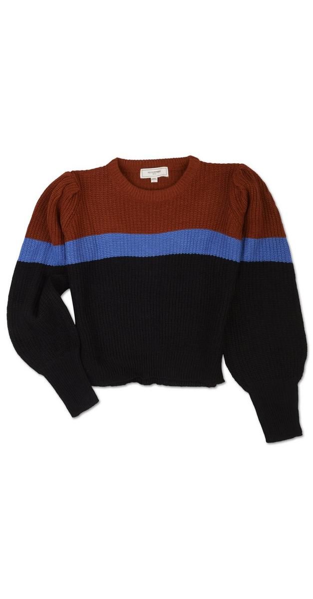 Juniors Colorblock Crop Sweater - Multi-Multi-2293027157209   | Burkes Outlet | bealls