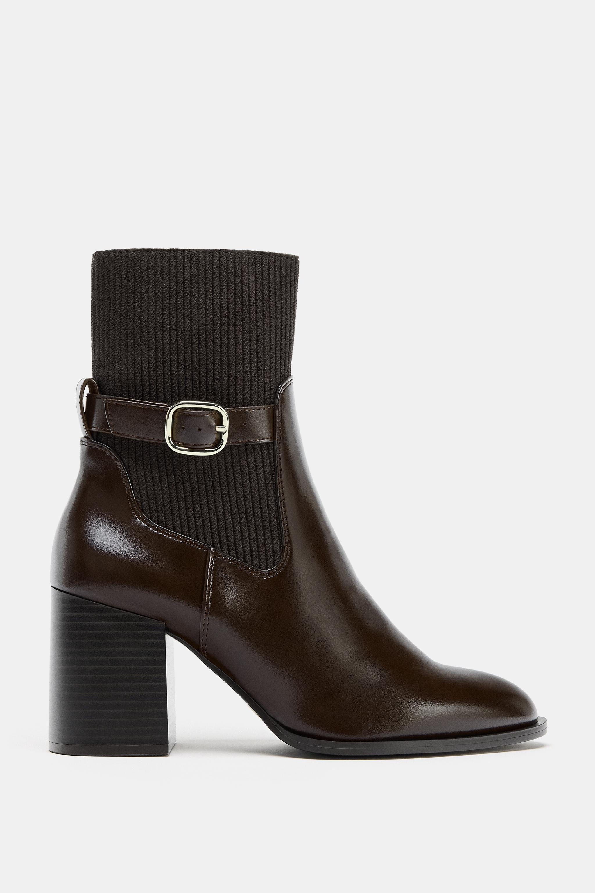 FABRIC UPPER HEELED ANKLE BOOTS | Zara UK