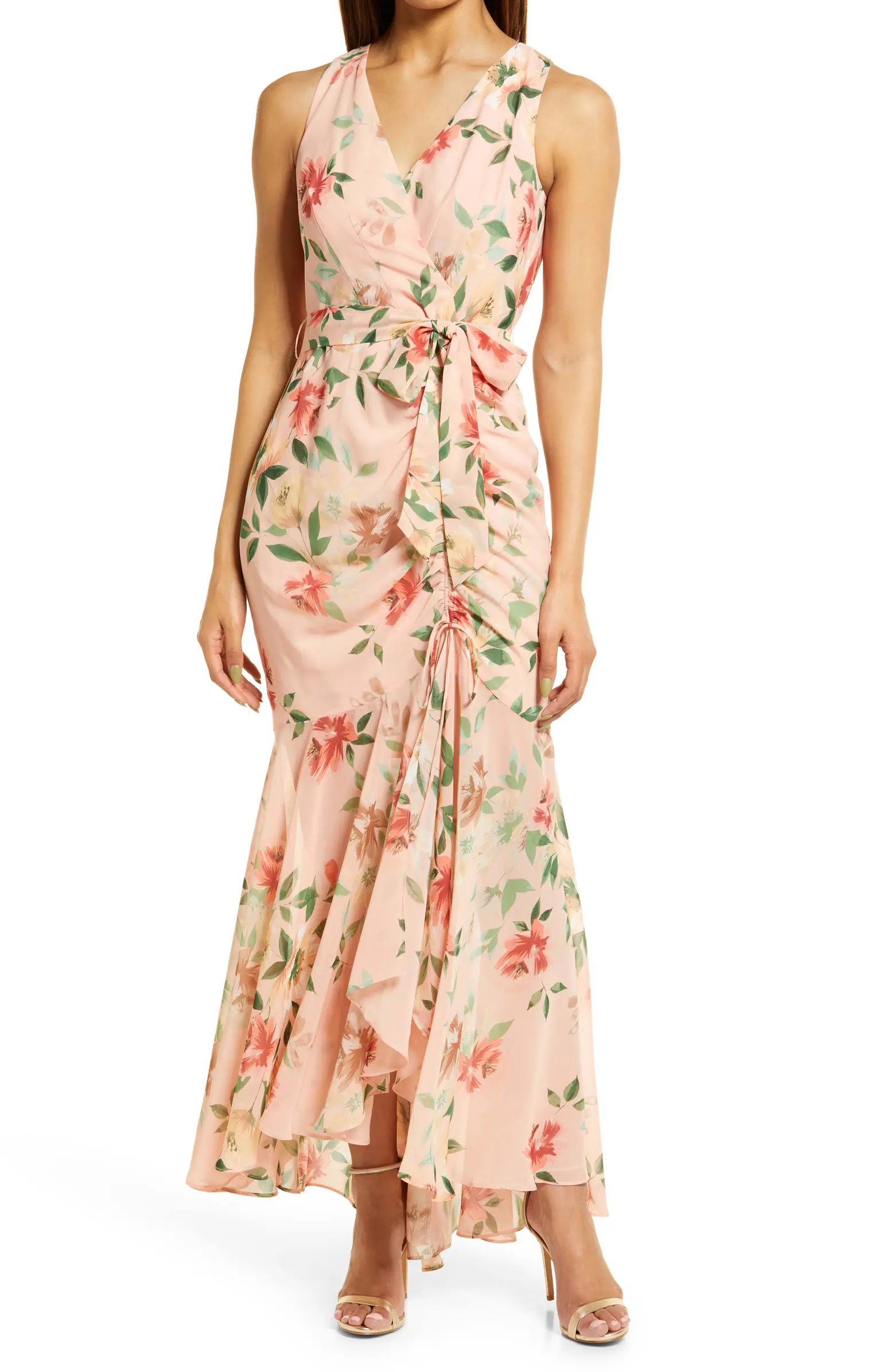 Floral Gathered Dress | Nordstrom