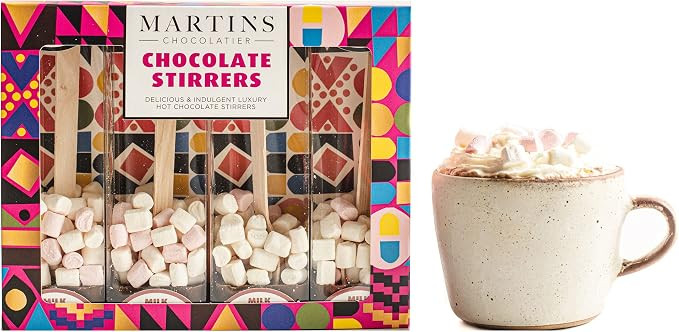 Martin’s Chocolatier Hot Chocolate Stirrers (1 Box) Milk Chocolate | Hot Chocolate Spoons with ... | Amazon (UK)