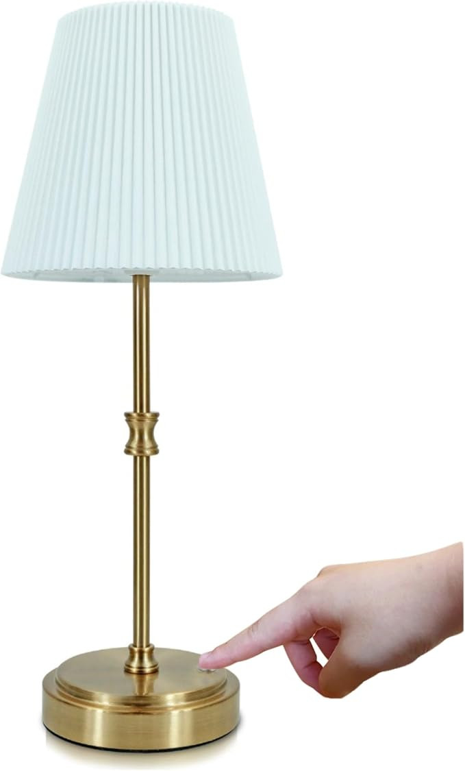 Cordless Table Lamp Rechargeable Vintage Gold-5000mAh Battery Operated Lamp for Decor, 2700K Step... | Amazon (US)