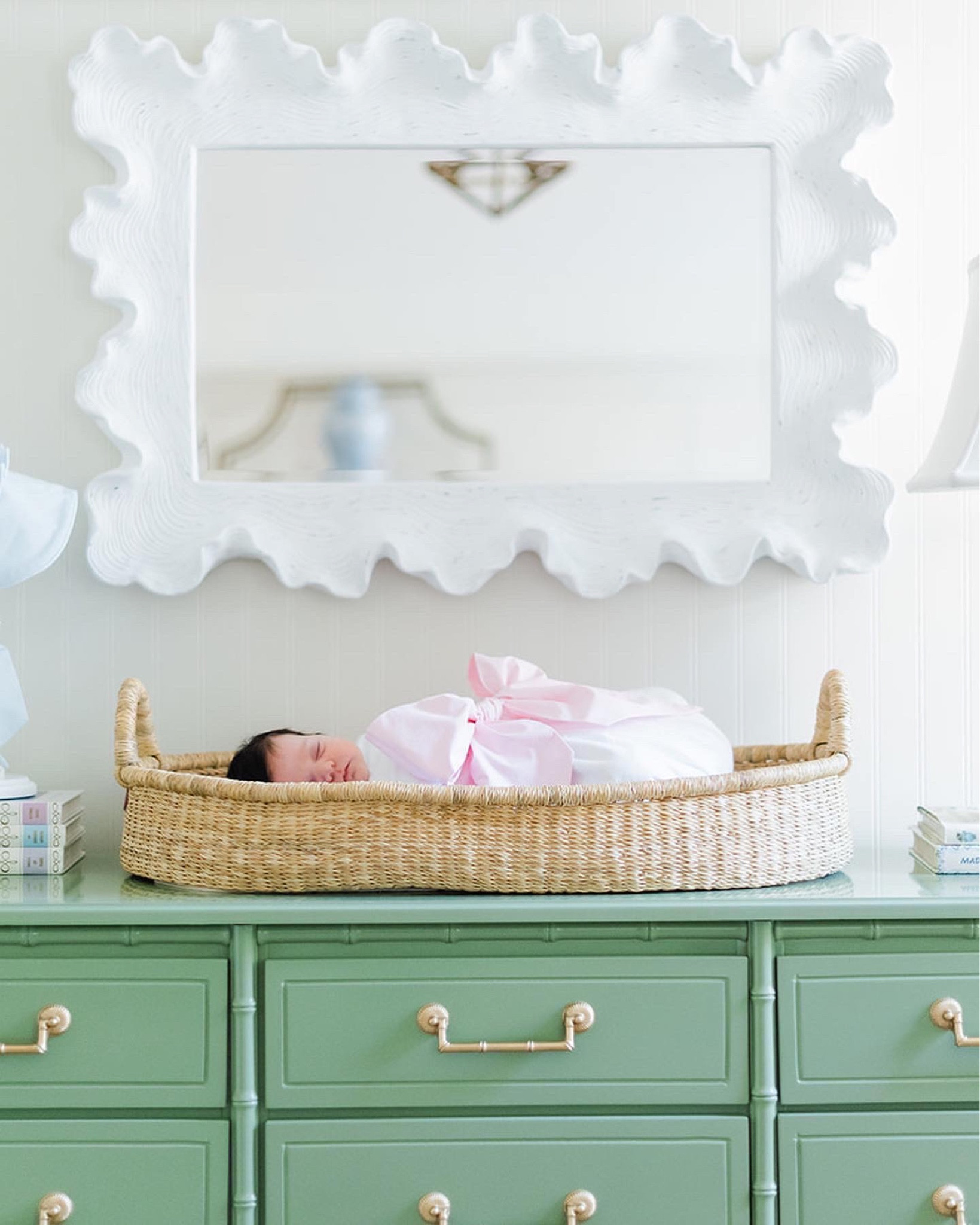Baby girl nursery // bow swaddle // Beaufort Bonnet Company // Ballard Designs

#LTKbaby #LTKhome #LTKbump