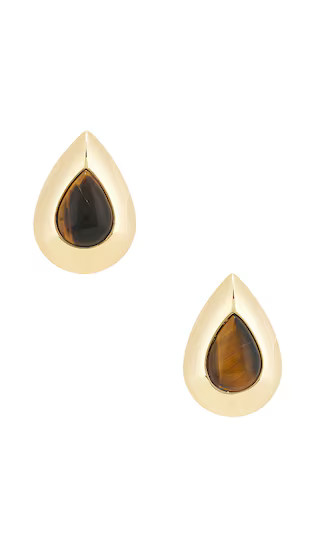 Vale Earrings in Gold & Brown | Revolve Clothing (Global)