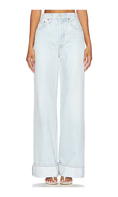 AGOLDE Dame High Rise Wide Leg Jeans in Revive from Revolve.com | Revolve Clothing (Global)