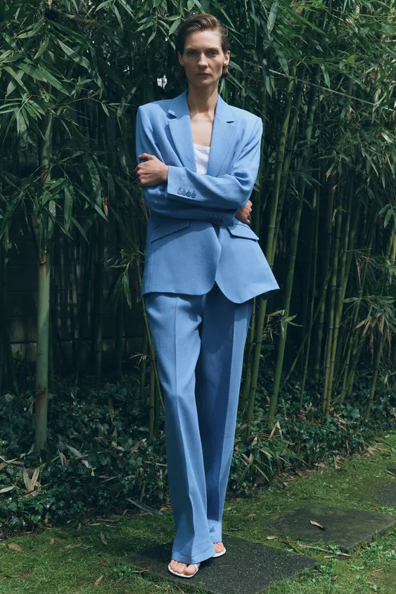 ZW COLLECTION LINEN BLEND PANTS | Zara US