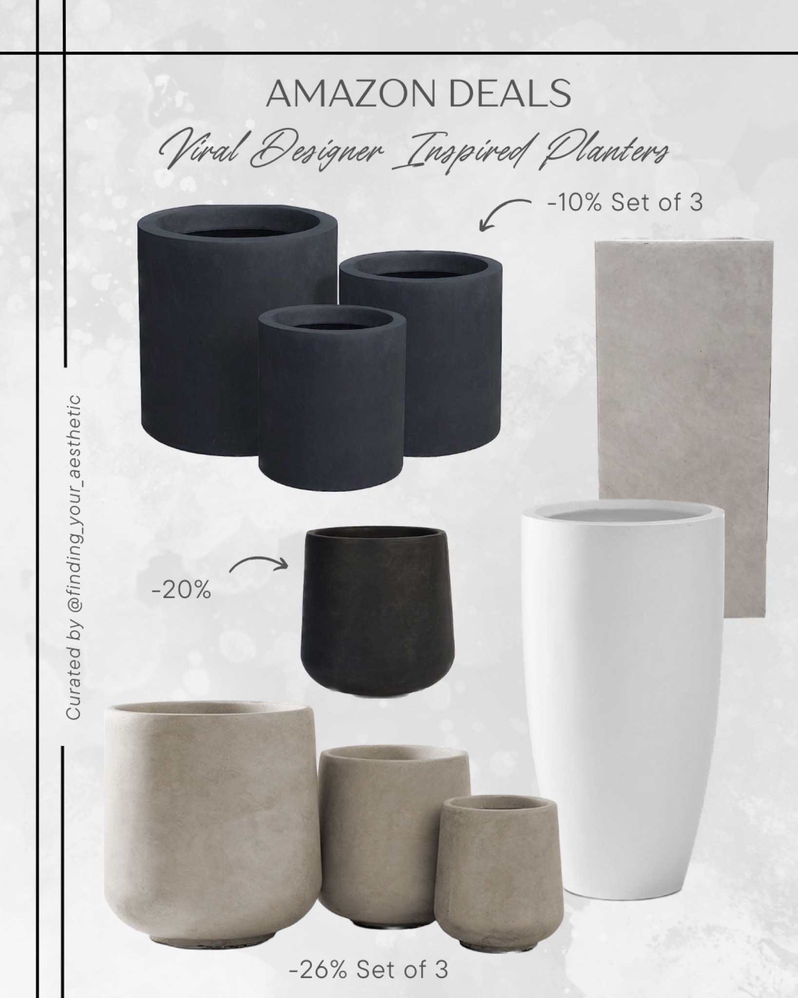 ICYMI - viral designer inspired modern concrete planters on deal at Amazon. Quantities are getting limited. I have the set of 3 and love them! 🤎

Modern planter, cement planter, modern planter tall, modern planter round, sphere planter, RH inspired planter, CB2 planter, crate and barrel, look for less, designer dupe, affordable planters, indoor outdoor planter, Amazon deals, Amazon home, Amazon finds, prime day 

#LTKhome #LTKFind #LTKsalealert