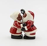 Cosmos Gifts Ethnic Kissing Santa Couple Salt and Pepper Set, Multicolored | Amazon (US)