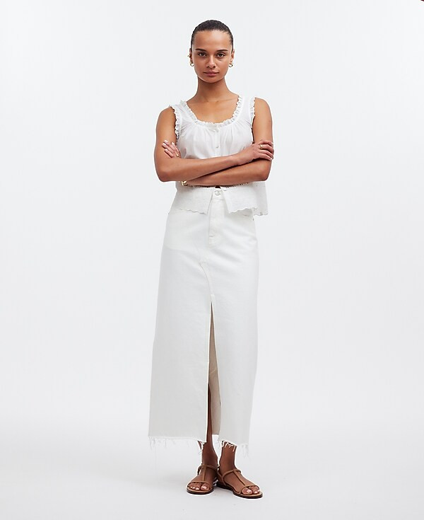 The Rilee Denim Midi Skirt | Madewell