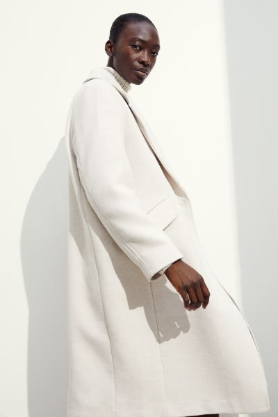 Double-breasted coat - Brown - Ladies | H&M GB | H&M (UK, MY, IN, SG, PH, TW, HK)